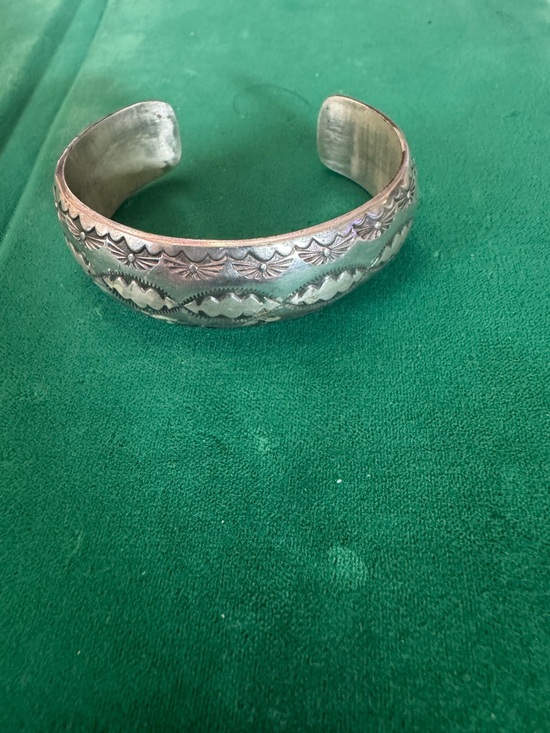 Jewelry - Rare Ida Peyton Navajo Sterling Silver Etched Cuff Bracelet